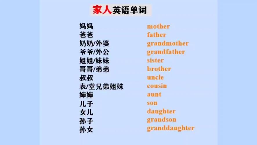 親人的英文-親人的英文單詞怎么寫