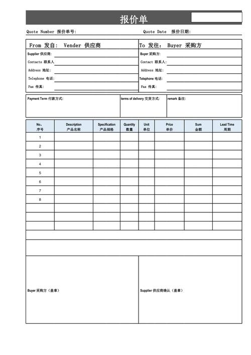 報價單英文-報價單英文怎么說