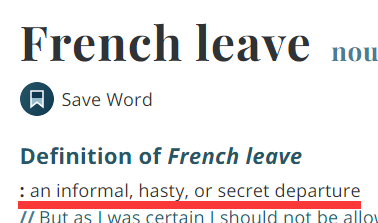 french leave-french leave什么意思