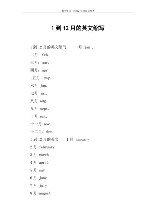 8月英文-8月英文縮寫是什么