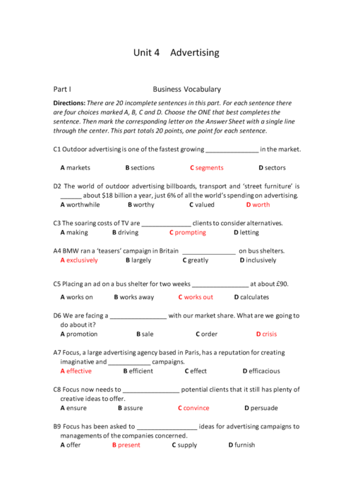 國(guó)際商務(wù)英語(yǔ)-國(guó)際商務(wù)英語(yǔ)綜合實(shí)訓(xùn)平臺(tái)答案